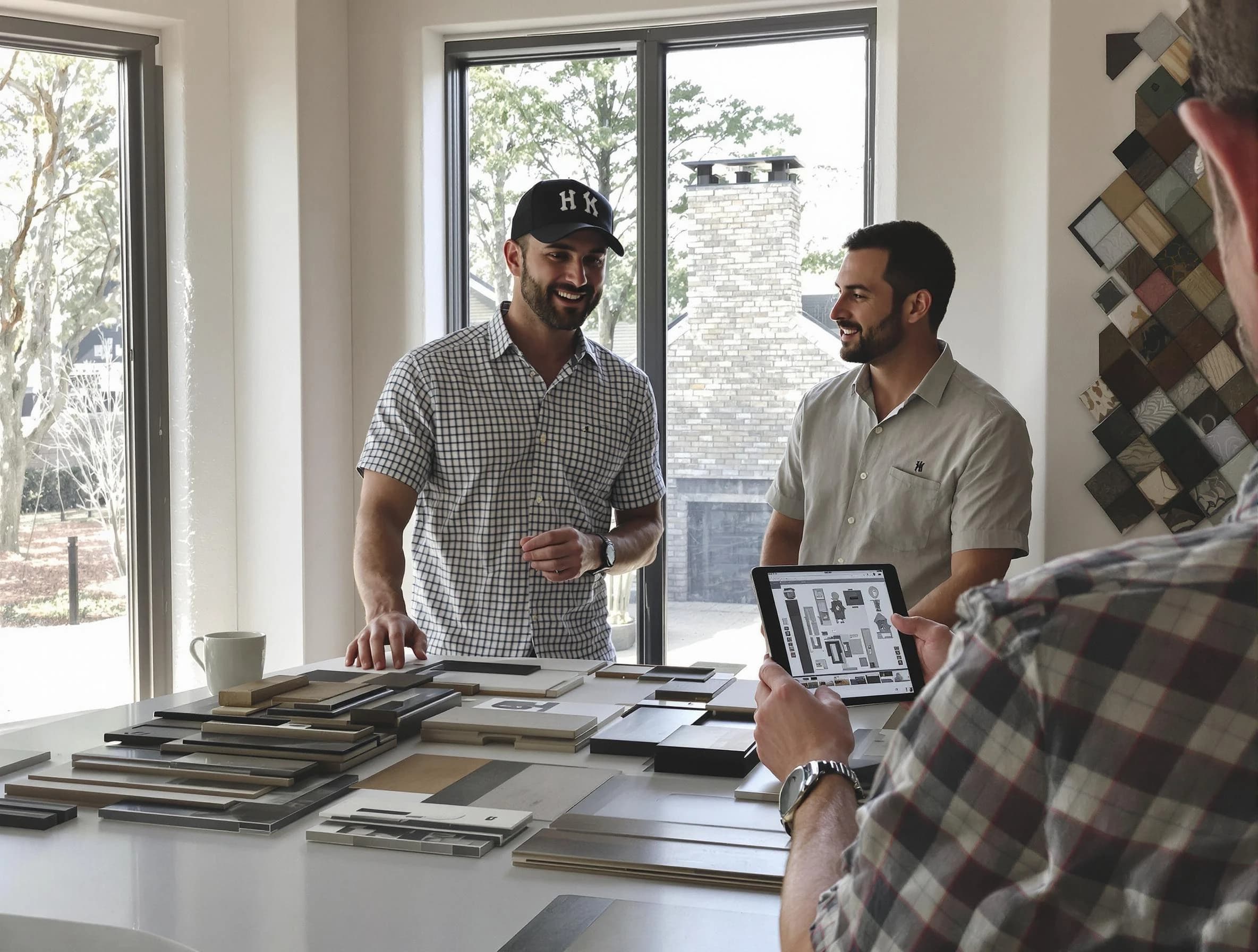 Newnan Chimney Sweep remodeling a chimney and fireplace in Newnan, GA