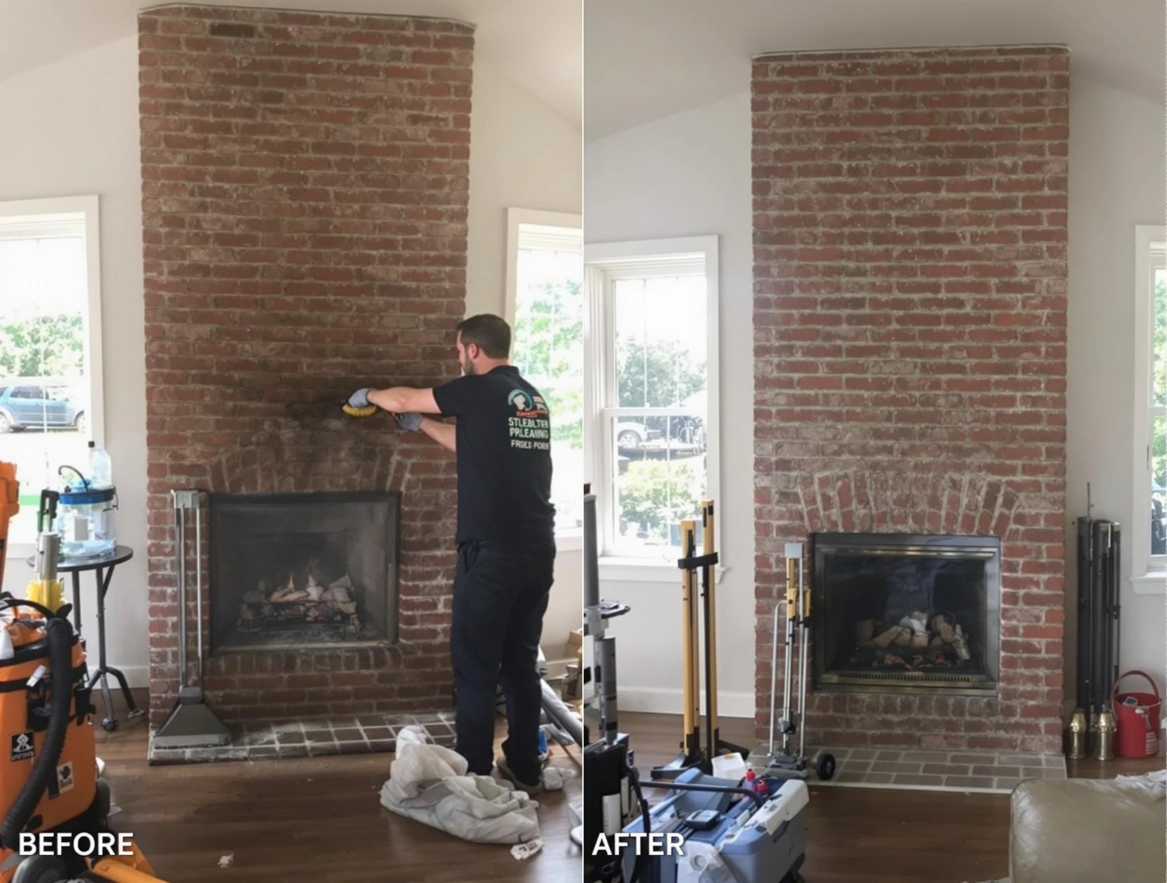 Finished chimney sweeping service by Newnan Chimney Sweep in Newnan, GA