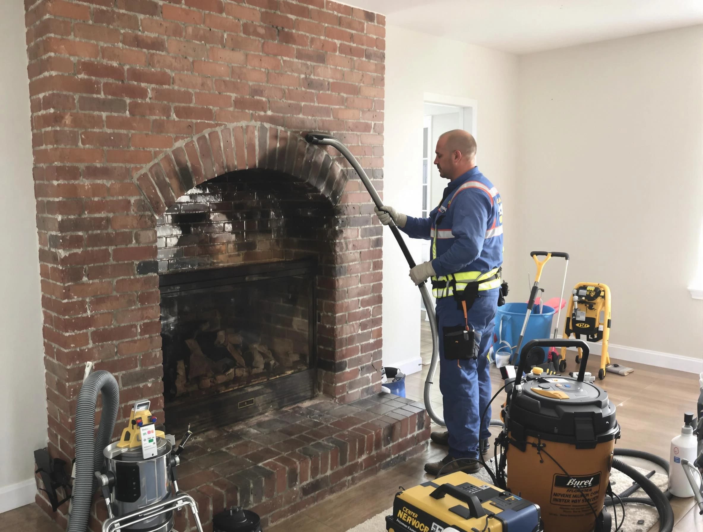 Newnan Chimney Sweep expert performing detailed chimney sweep in Newnan, GA
