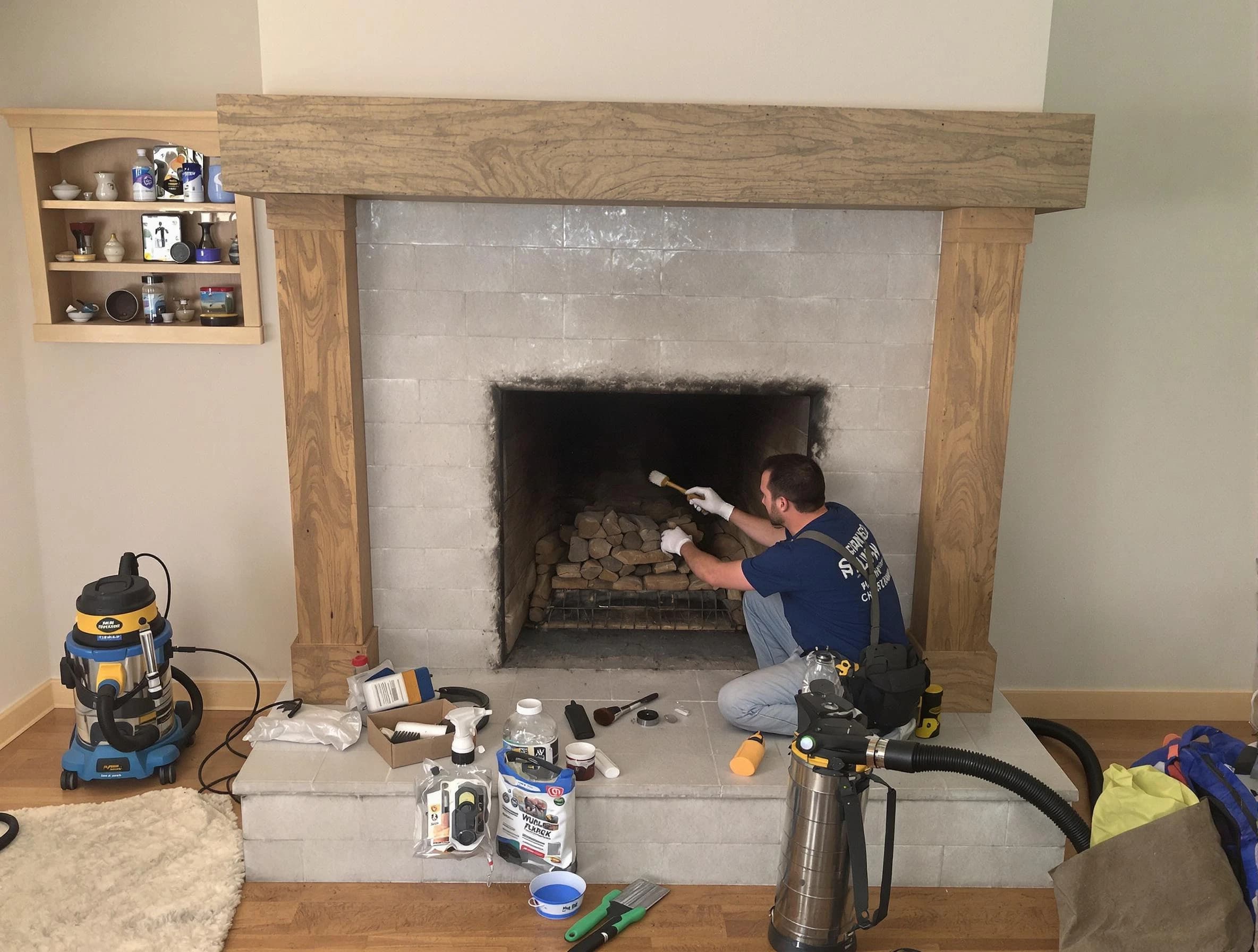 Detailed creosote removal process by Newnan Chimney Sweep in Newnan, GA