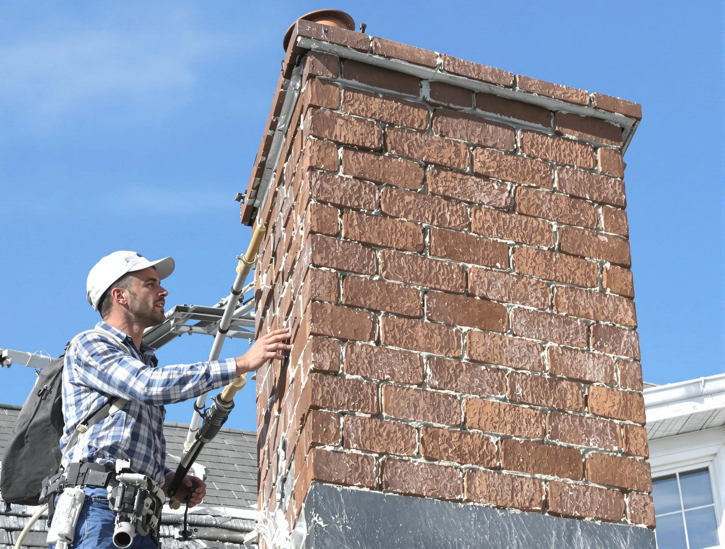 Brickwork for a chimney rebuild by Newnan Chimney Sweep in Newnan, GA