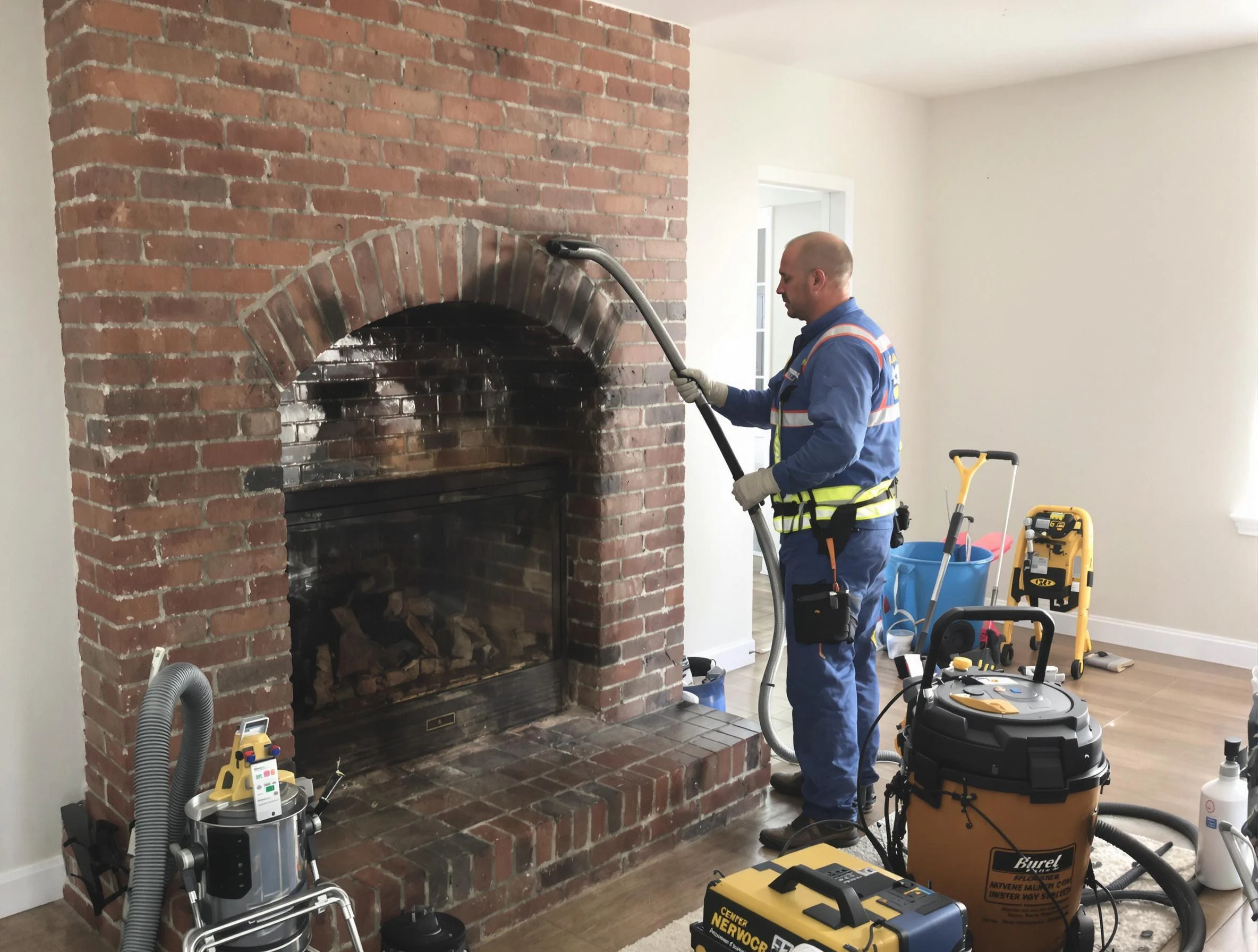Newnan Chimney Sweep expert performing detailed chimney sweep in Newnan, GA