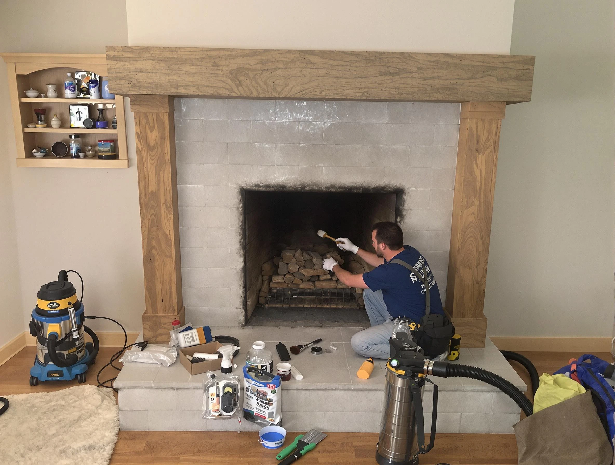 Detailed creosote removal process by Newnan Chimney Sweep in Newnan, GA